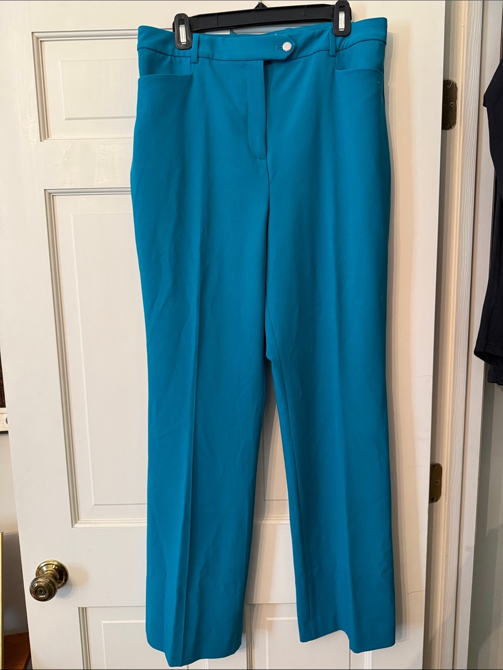 Calvin Klein Teal Straight-Leg Dress Pants